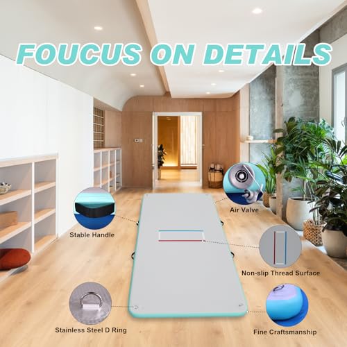 Inflatable Wrestling Mat for Adults/Kids - Thicken PVC Grappling Mat with Air Pump, Portable MMA/BJJ/Judo/Gymnastics Training Mat (5FT/10FT)