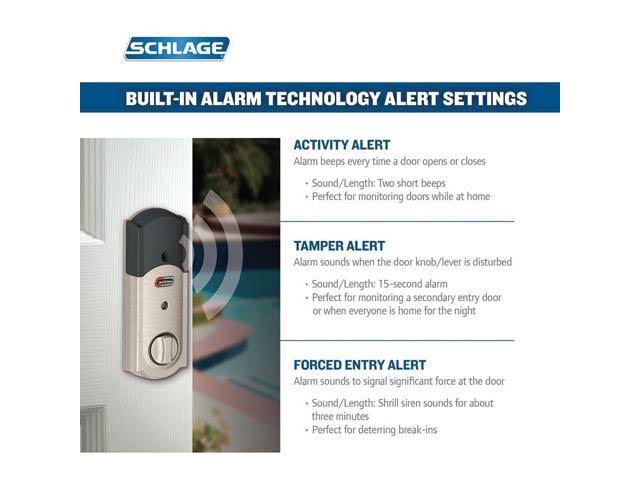 Schlage BE469NXVCAM619 Camelot Touchscreen Deadbolt, Satin Nickel