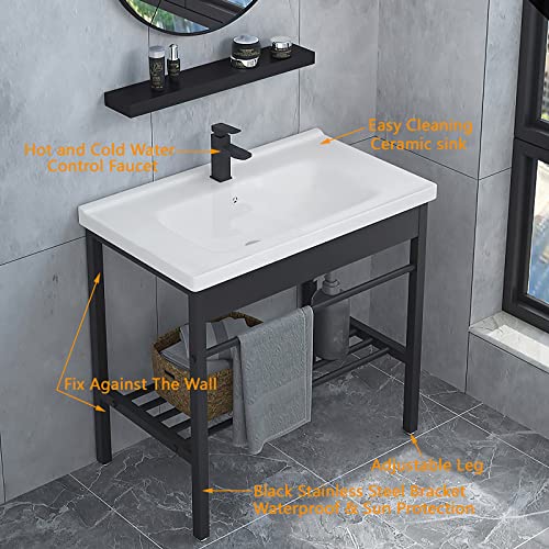 Freestanding Ceramic Laundry Utility Sink