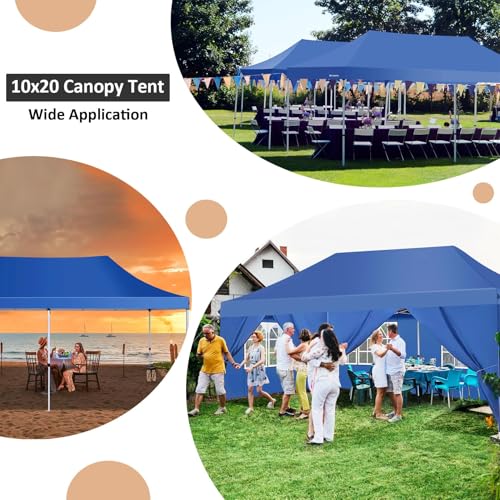 10x10 Pop Up Canopy Tent with 4 Sidewalls and Mesh Windows 2.0