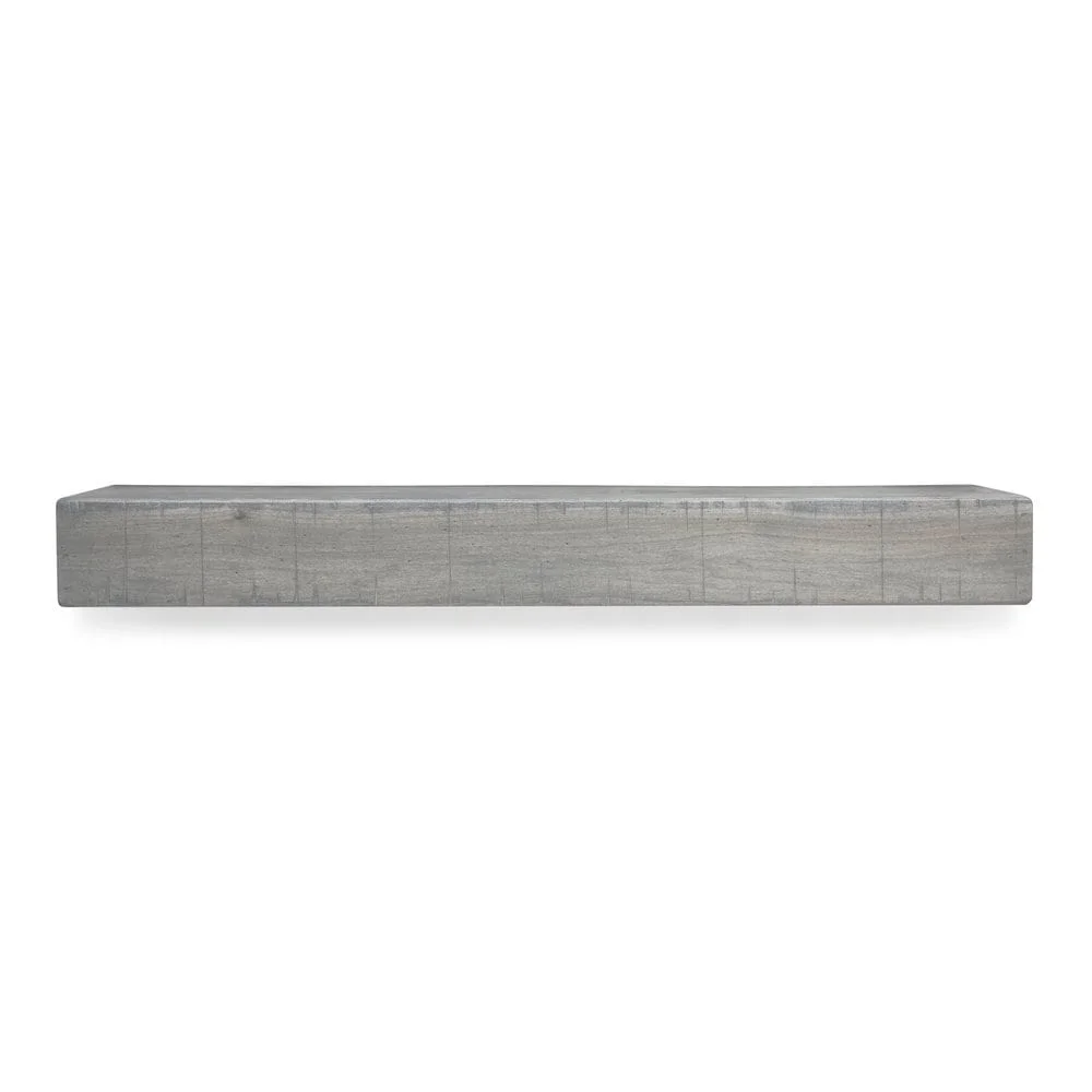 Dogberry Collections Rustic Fireplace Mantel Shelf Silverwood 48" Wood Finish Wood, Solid Wood Western, Rustic Wall Mounted, Mantel