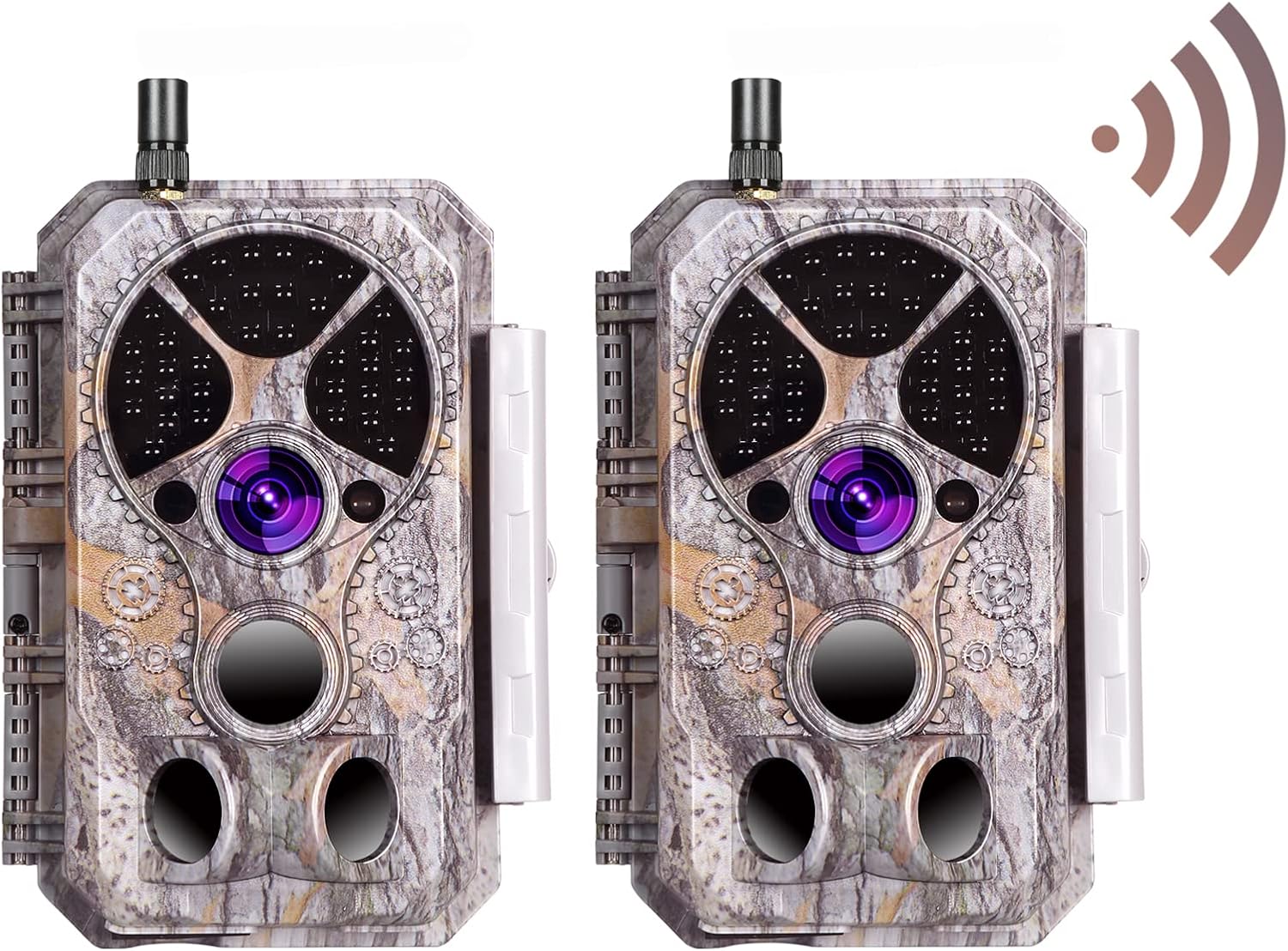 Wireless WiFi Game Trail Camera & Wildlife Deer Hunting Security Camera 32MP Picture 1296P Video Motion Activated Night Vision 100ft Black Flash