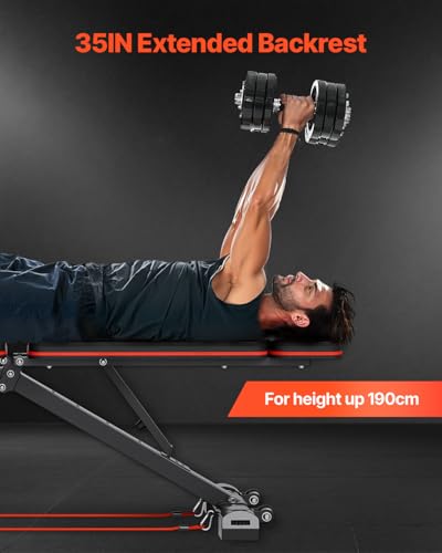 VEVOR Weight Bench, 800lbs Adjustable Weight Bench Press for Full Body Workout, Exercise Sit up Bench for Home Gym Strength Training