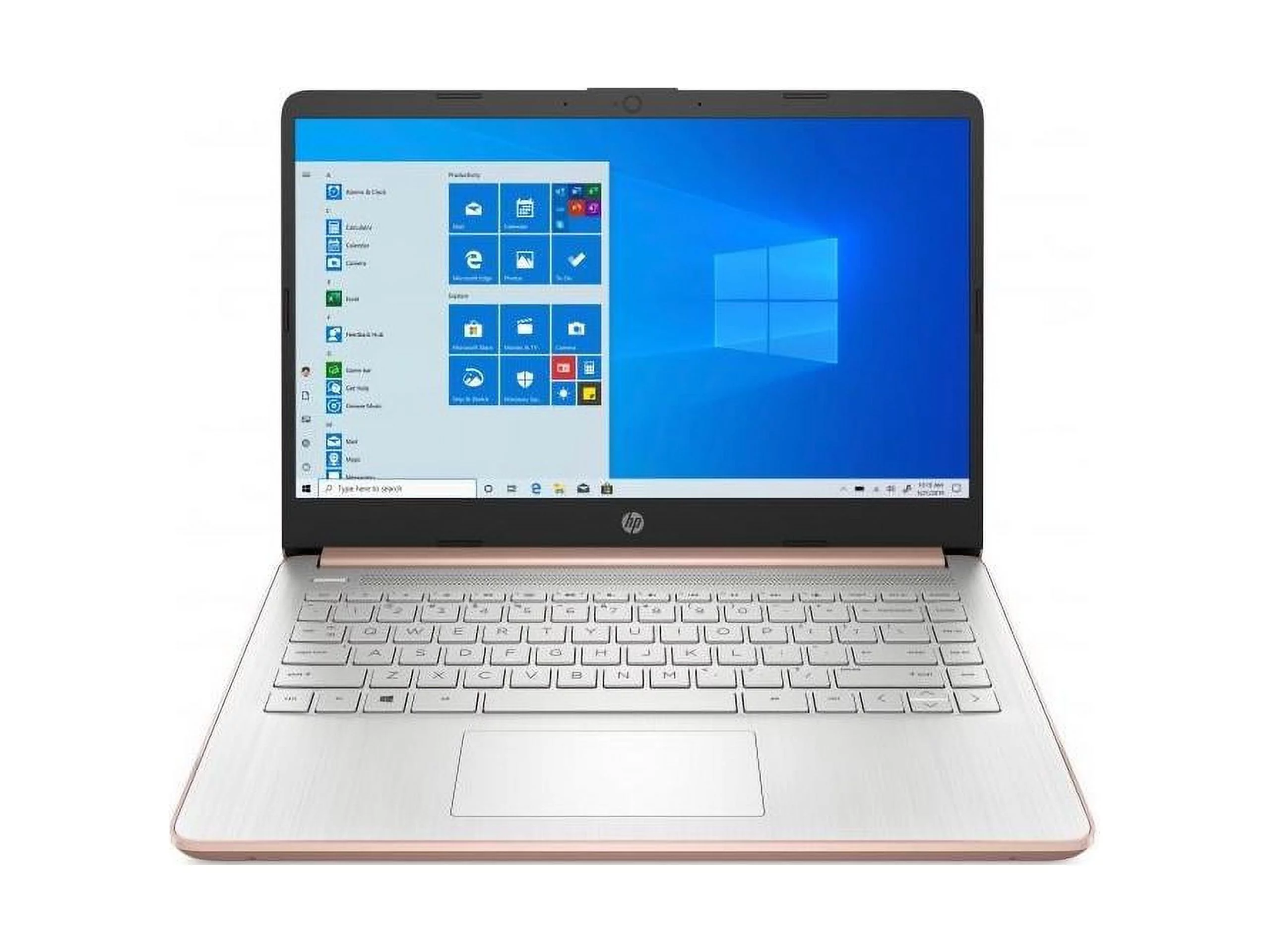 HP 14-dq0000 14" Notebook - HD - 1366 x 768 - Intel Celeron N4020 Dual-core (2 Core) 1.10 GHz - 4 GB RAM - 64 GB Flash Memory - Pale Rose Gold