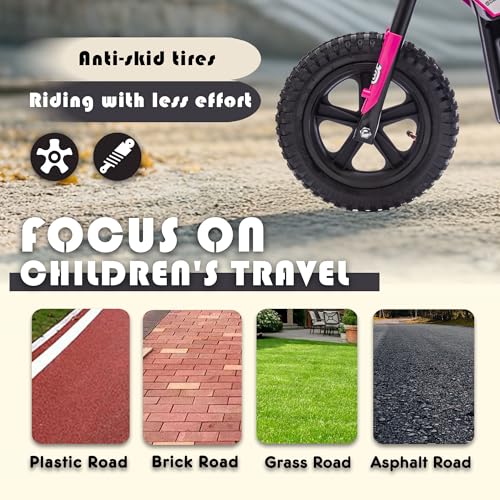 24V 8AH Electric Dirt Bike, Kids Ride On Motorcycle with 200W High Speed Hub Motor, 90 Min Usage, Powered Off-Road Bike withShock Absorber
