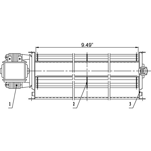 FireplaceBlowersOnline GFK4 Fireplace Blower Kit for Heatilator, Majestic, CFM, Vermont Castings, Monessen; Rotom #HBRB74K