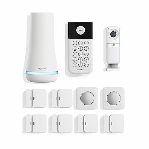 SimpliSafe 11 Piece Wireless Home Security System Gen 3 with Wireless Indoor HD Camera - Optional 24/7 Professional Monitoring - No Contract