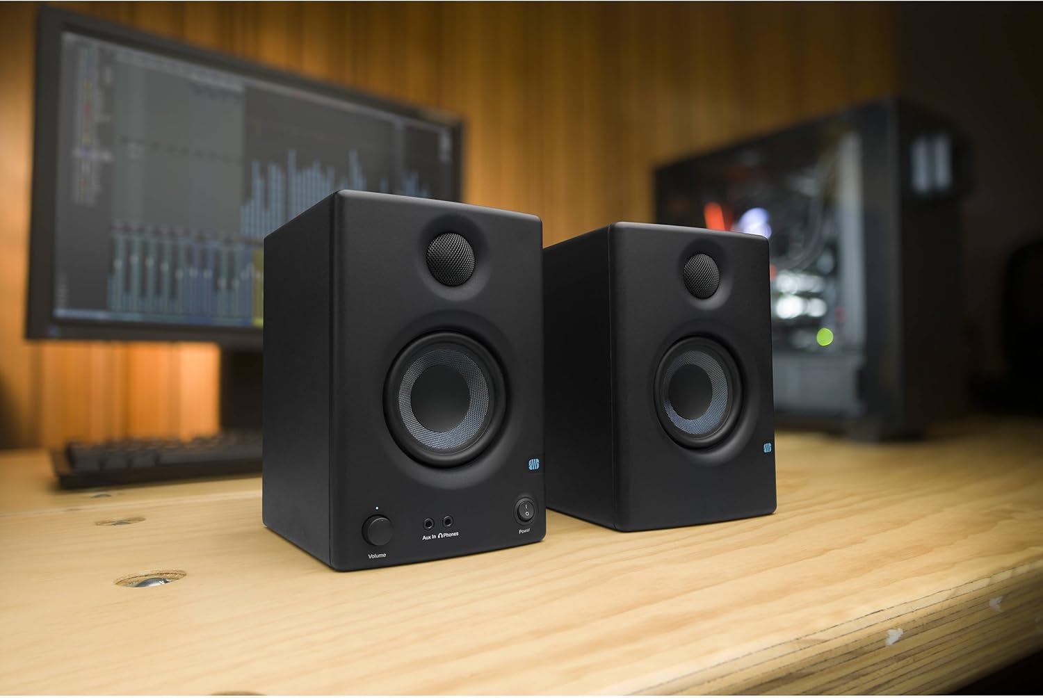 PreSonus AudioBox iTwo 2x2 USB Recording System with PreSonus Eris E3.5 Multimedia Reference Monitors, Samson Microphone, and Deluxe Bundle