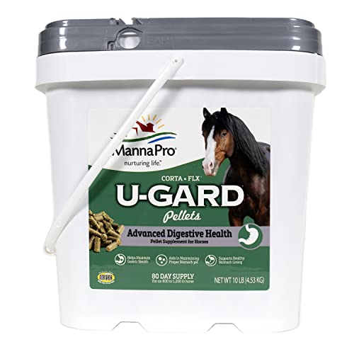 Manna Pro Corta-Flx U-Gard Pellets |All Natural Equine Digestive Supplement to Maintain Gastric Health | Helps Prevent Ulcer Formation | 10 LB