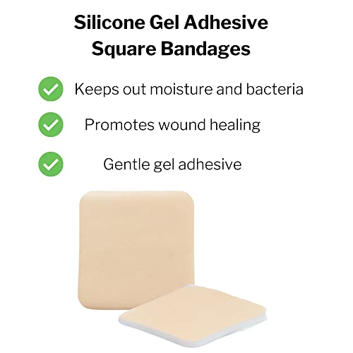 McKesson Silicone Foam Dressing Square No Border Film Backing