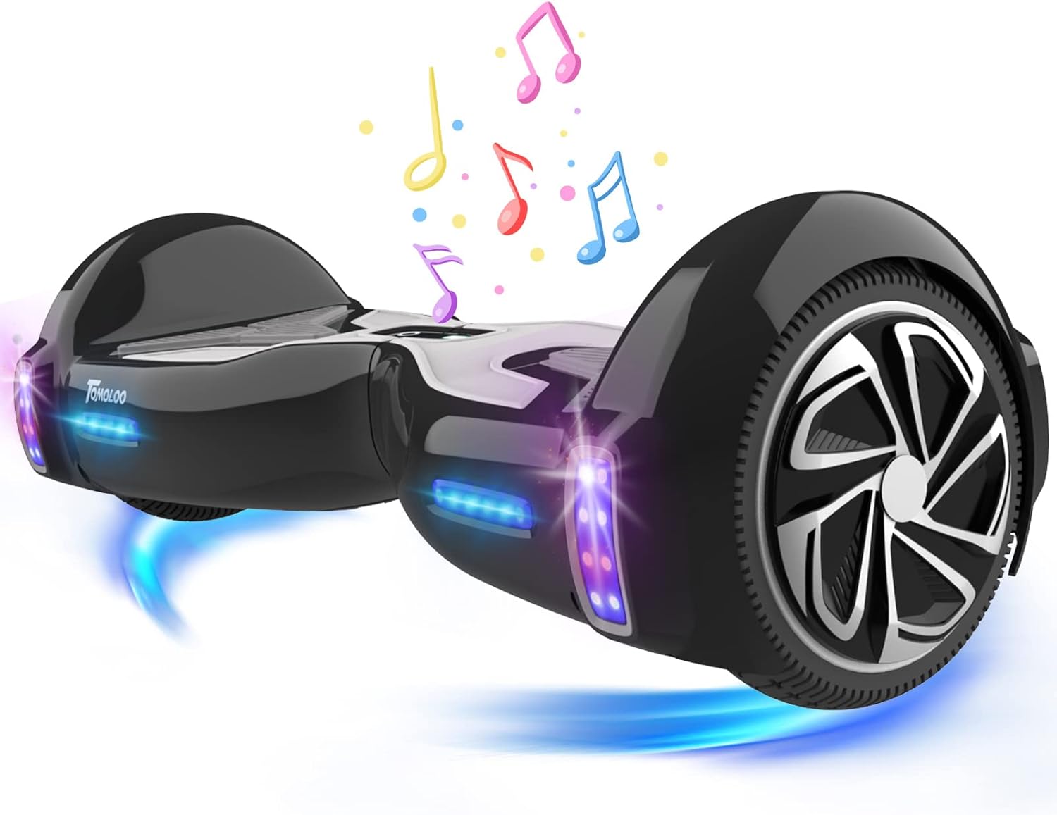 TOMOLOO Hoverboard for Kids and Adult with Bluetooth Speaker and Flash LED Lights, Electric Hover Board with Smart APP