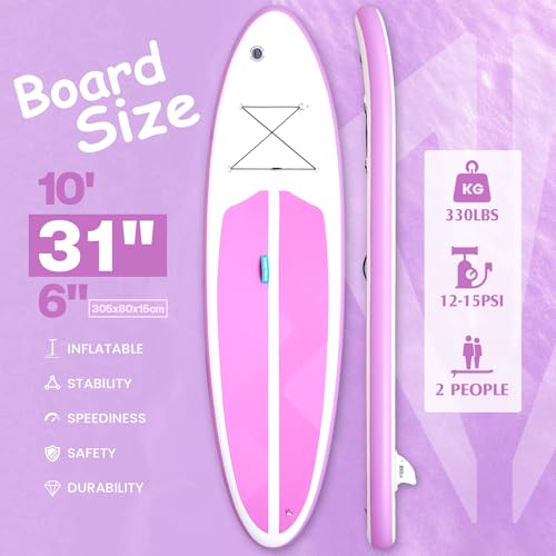 Tuxedo Sailor Inflatable Stand Up Paddle Board with Complete Accessories for Surfing and Traveling