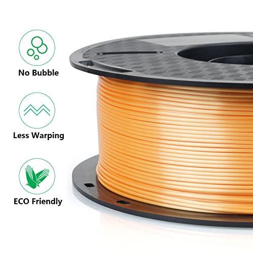 Kingroon Silk PLA Bundle 3D Printer Filament, Dimensional Accuracy +/- 0.03 mm, 10 kg Spool(22lbs)
