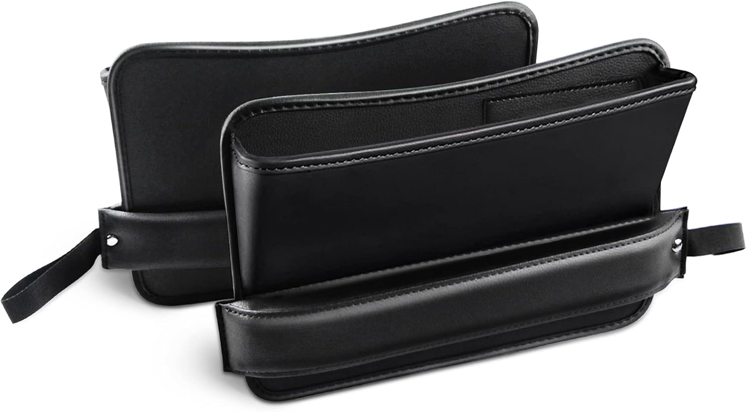 Car Seat Gap Filler Organizer（2pcs）- Universal Fit,Adjustable Car Front Seat Organizer,PU Leather Car Seat Storage