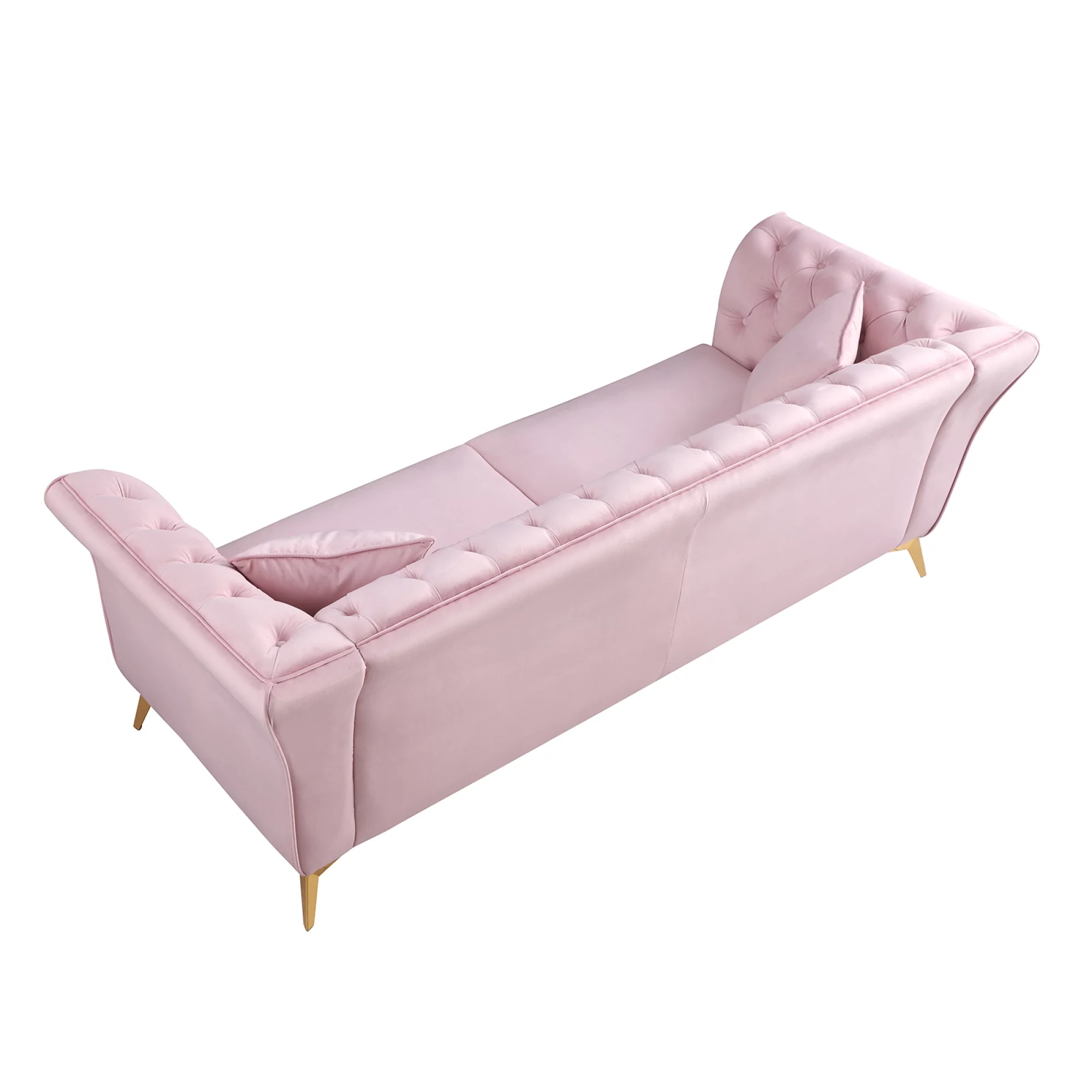 Chesterfield sofa ,Stanford sofa , high quality Chesterfield sofa ,pink color , tufted and wrinkled fabric sofa;contemporary Stanford sofa