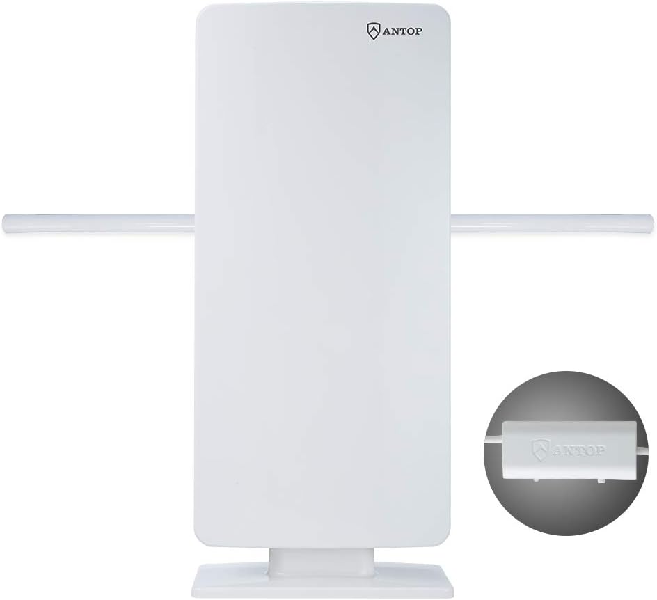ANTOP “Big Boy” AT-400BV Outdoor/Indoor HDTV Antenna, Smartpass Amplifier, 85 Miles Range,UHF/VHF Range Enhanced, Built-in 4G LTE Filter
