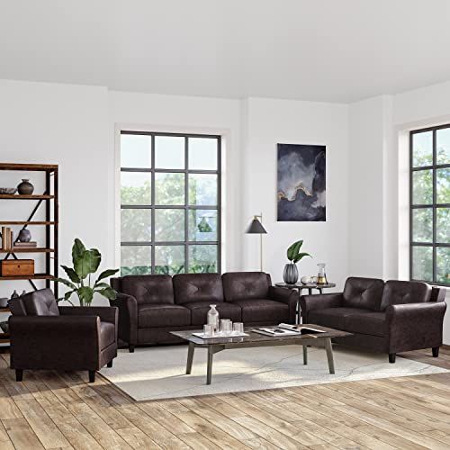 Lifestyle Solutions Harrington Loveseat, Black