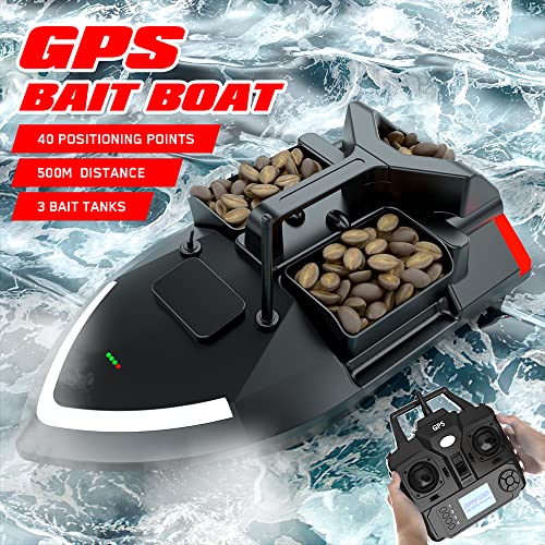 doorslay RC Bait Boat for Fishing, GPS Fishing Bait Boat, 500M Remote Control Dual Motor Fish Finder