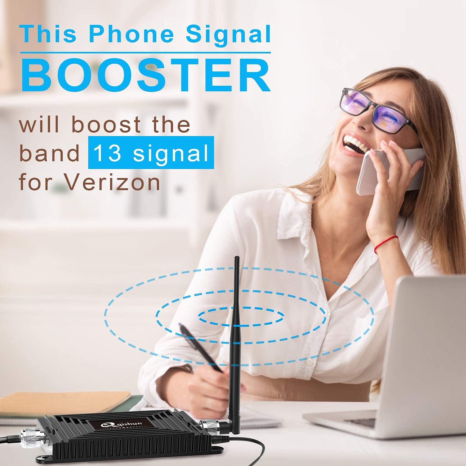 Verizon Cell Phone Signal Booster Verizon Straight Talk Home 4G LTE Band 13 Signal Booster Repeater Amplifier Improves 4G LTE and Calls Covers up to