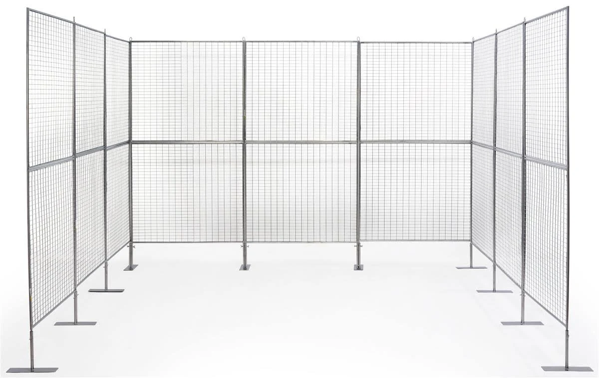 Double Tiered Panels - U-Shaped Art Show Display Iron Mesh Grid