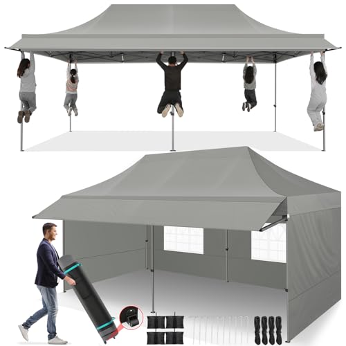 COBIZI 10x10 Pop Up Canopy Tent with Awning