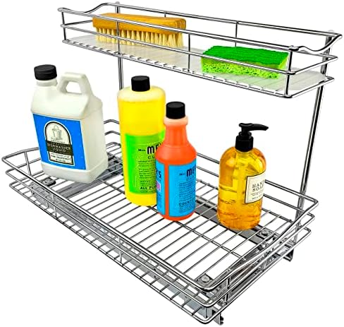 LYNK PROFESSIONAL® Pull Out Under Sink Kitchen Cabinet Organizer - 11.5 in. x 18 inch deep Drawer