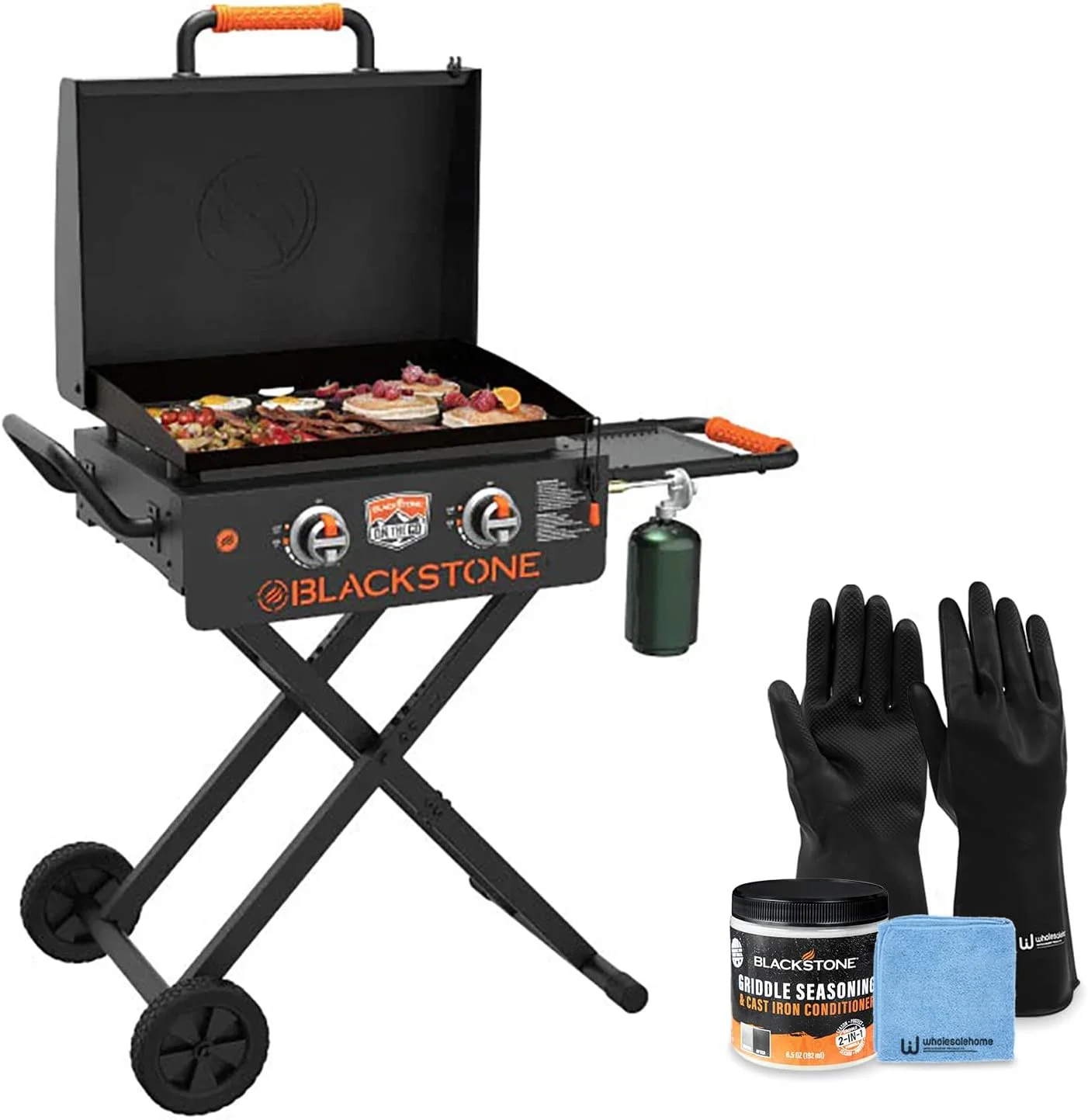 22 inch Blackstone Griddle with Hood and Grill Stand