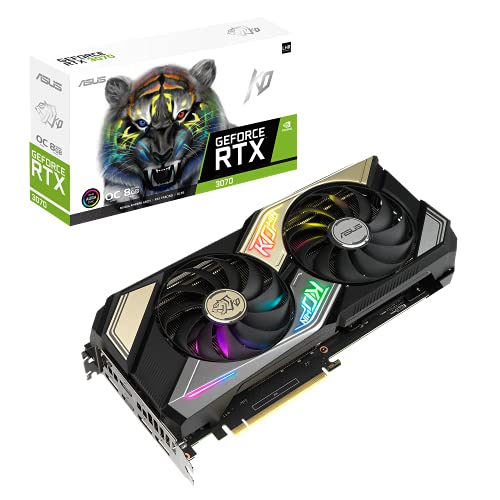 ASUS KO NVIDIA GeForce RTX 3070 V2 OC Edition Gaming Graphics Card (PCIe 4.0, 8GB GDDR6 Memory, LHR, HDMI 2.1, DisplayPort 1.4a