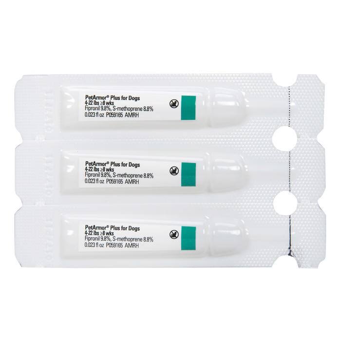 PetArmor Plus for Dogs Flea, Tick u0026 Lice Formula 5-22 lbs, 12 Applications