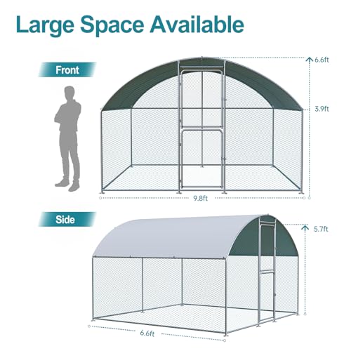 Large Chicken Coop, Chicken Coops for 30 Chickens, Chicken Runs for Yard with Water Poof & UV Resistance Cover