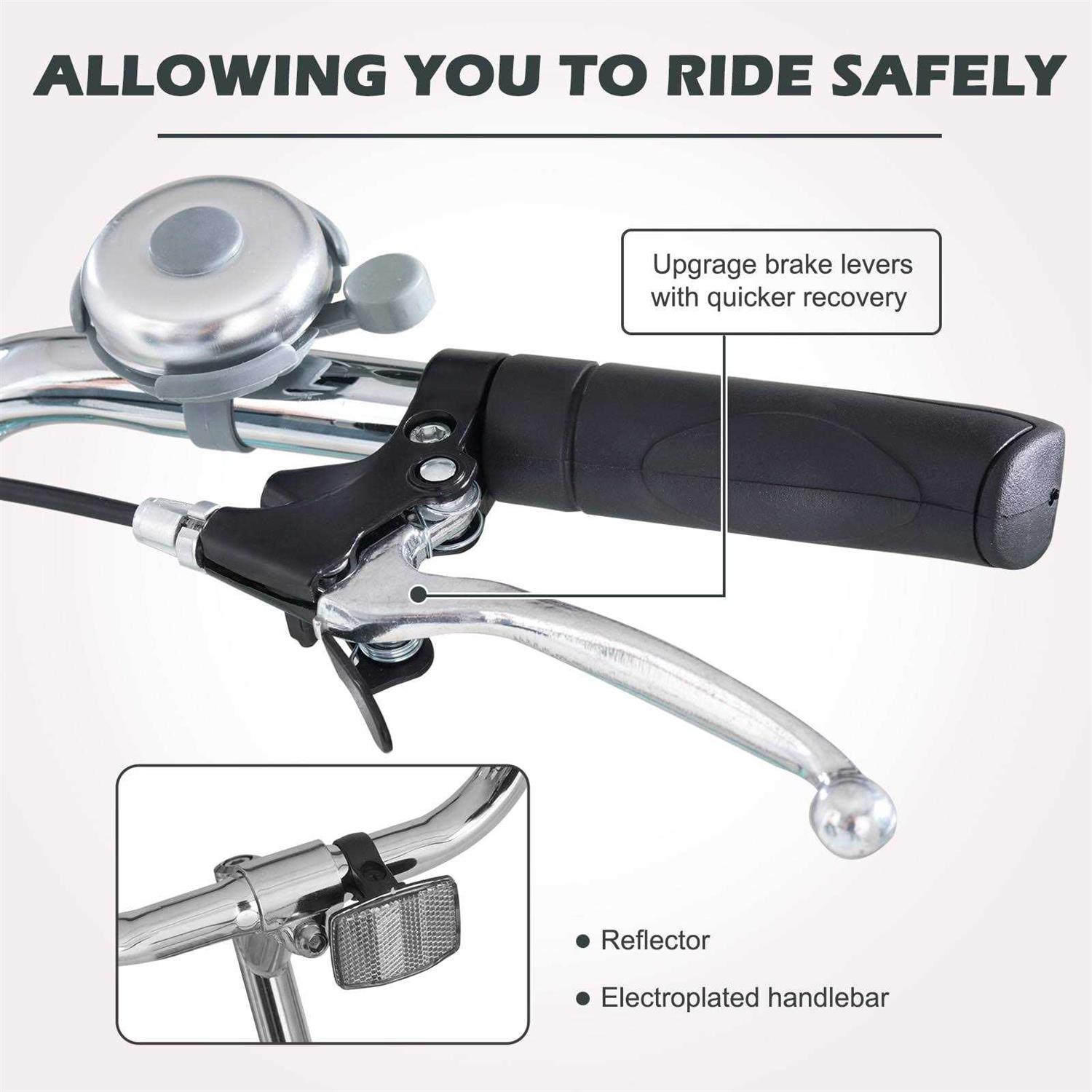 Lilypelle Adult Tricycle 7-Speed Wheel Cruiser Bike Trike Basket - Sports Supplies Online Store