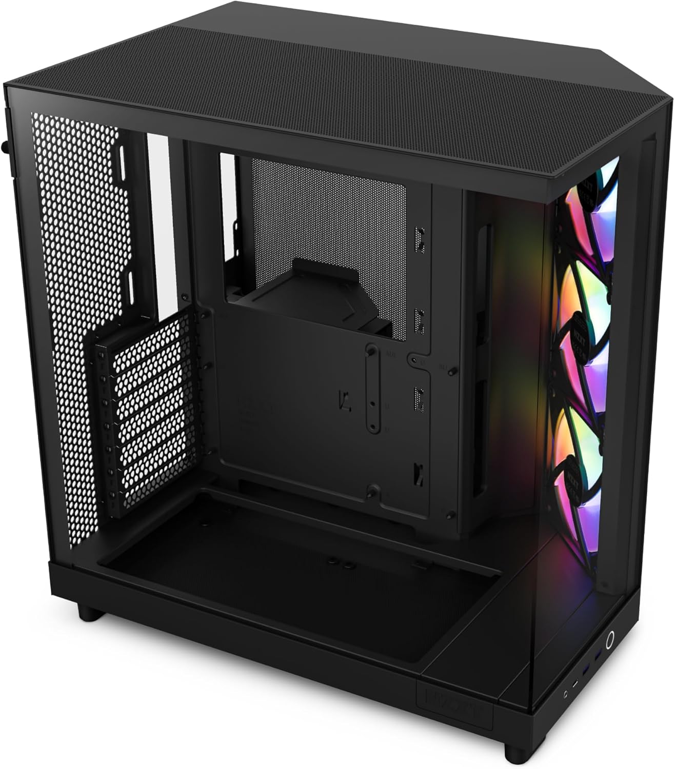 NZXT H6 Flow RGB Mid-Tower Airflow Case with 3 RGB Fans, Panoramic Glass Panels