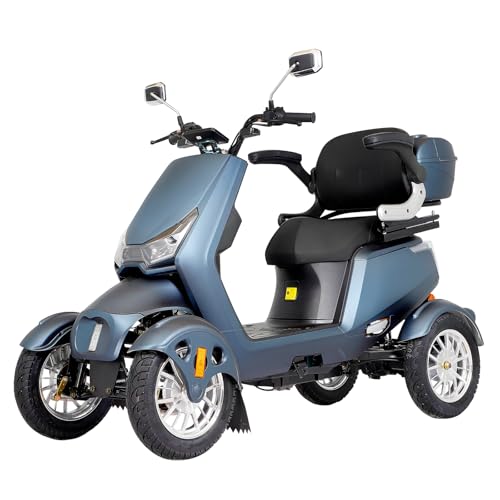 Heavy Duty 4 Wheel Mobility Scooters for Adults, 800W Powered All Terrain Mobility Scooters with Seat and Remote Control