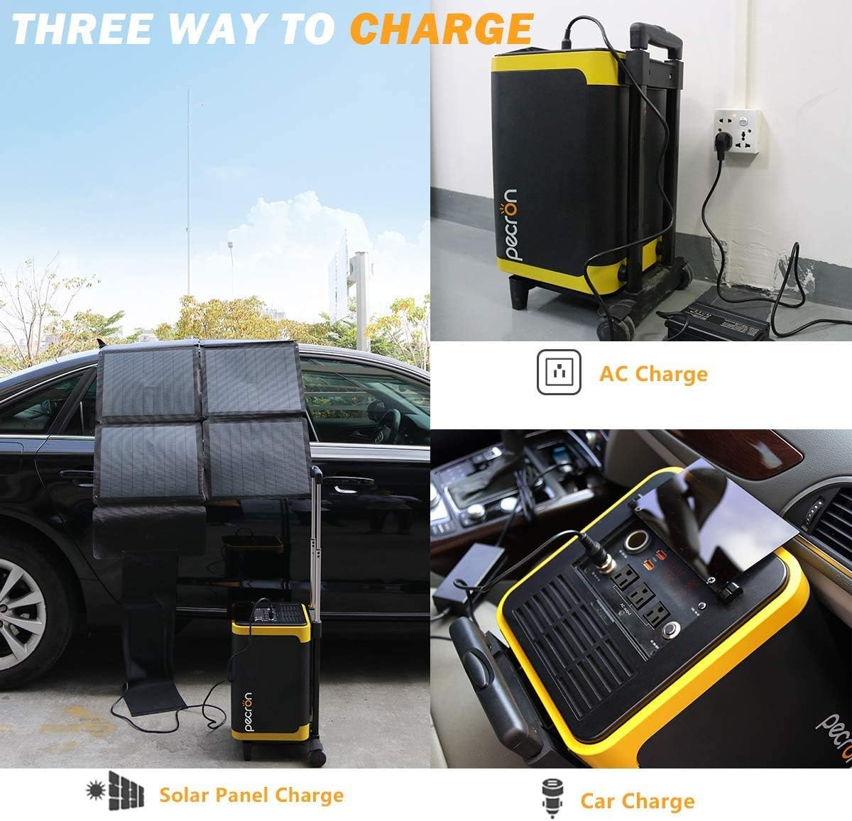 pecron Portable Power Station 2000W/1886Wh Q2000S Solar Generator with 110V AC Outlets