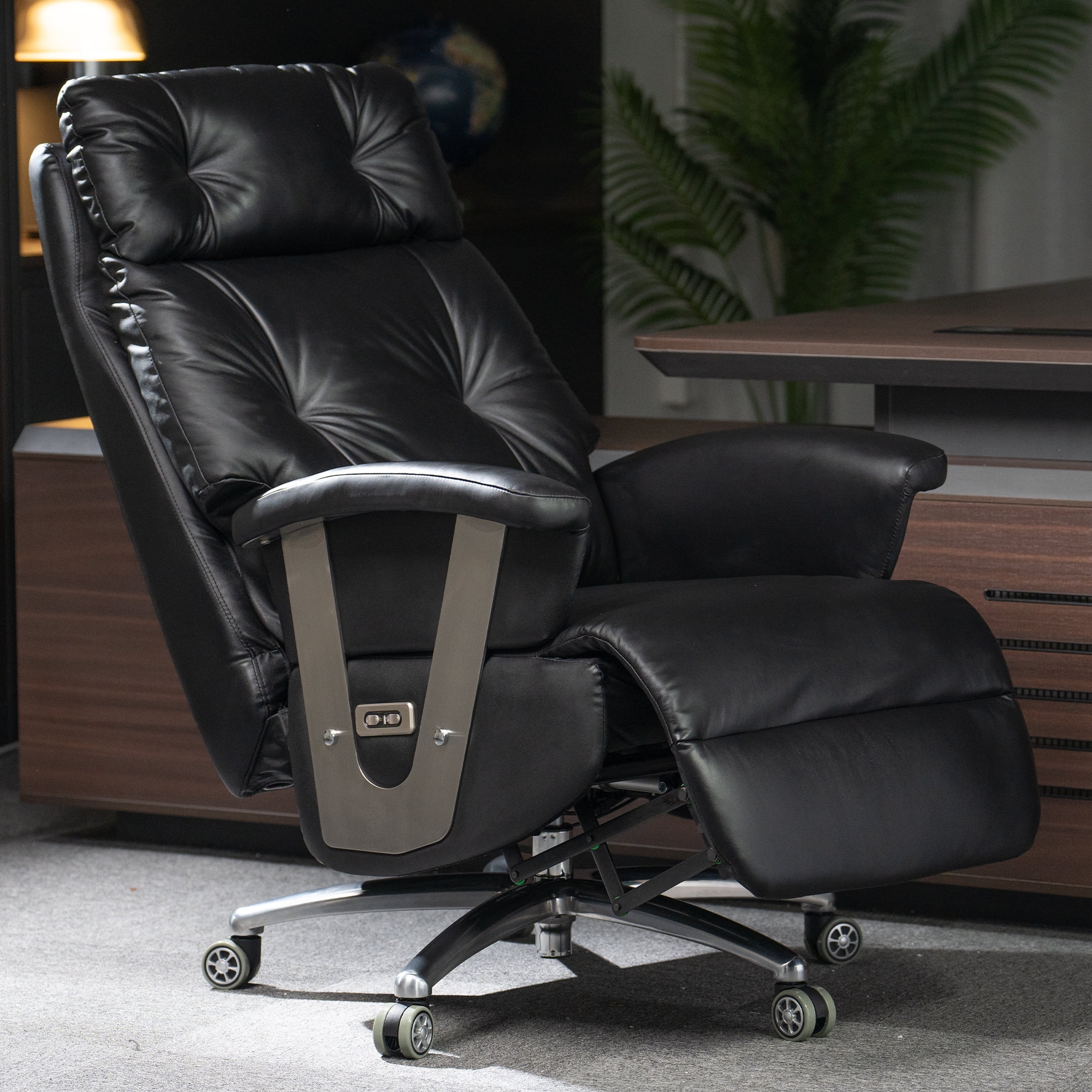 Kinnls Freya Reclining Office Chair Managerial Chairs & Executive Chairs (Black)