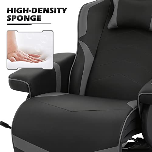 MoNiBloom Video Gaming Chair Racing Style Single Living Room Sofa Recliner with Detachable Headrest