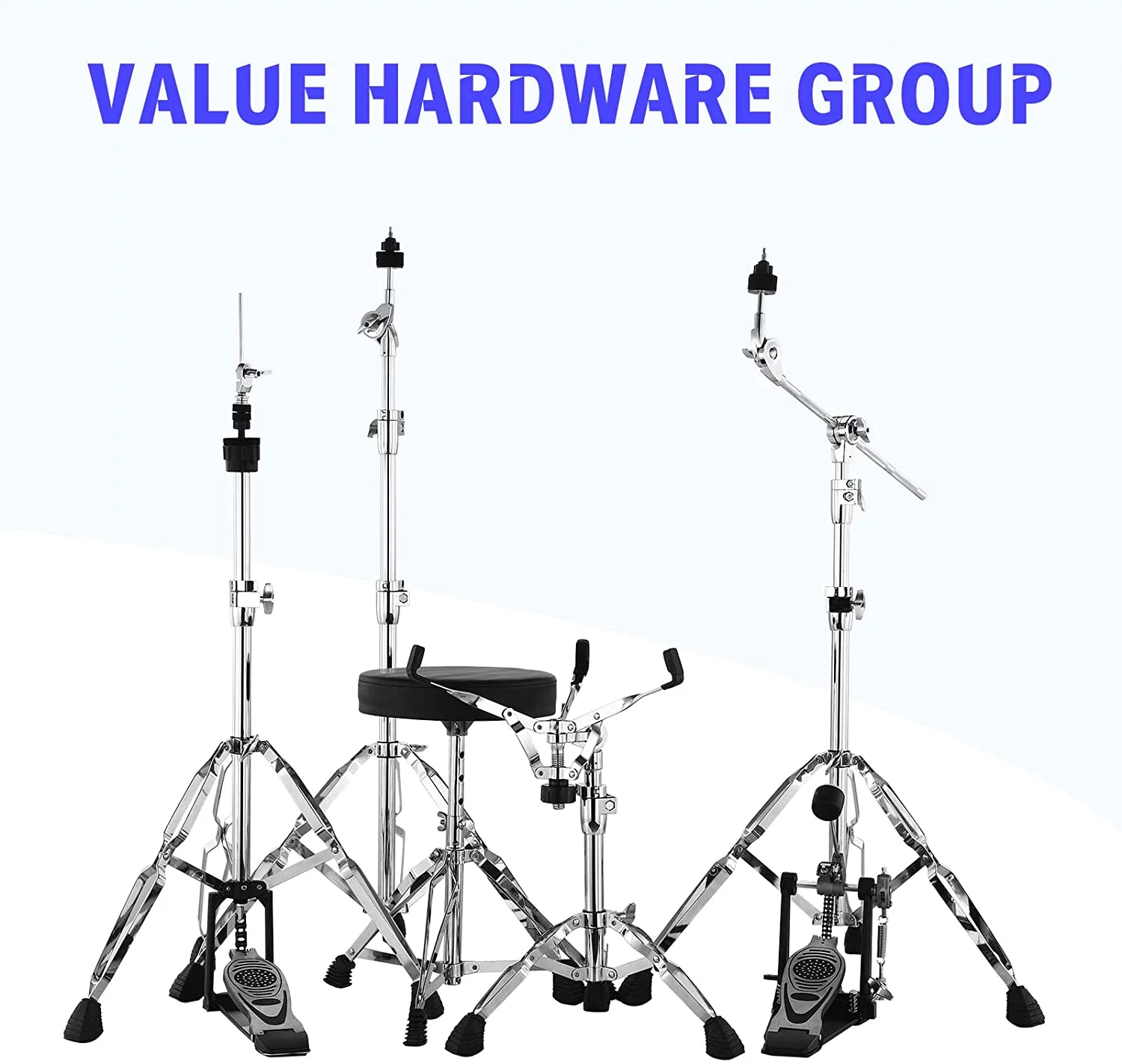 Donner Drum Set Adult with Silent System, 5-Piece Full Size Professional Drum Kit Black - Curated Treasures Market
