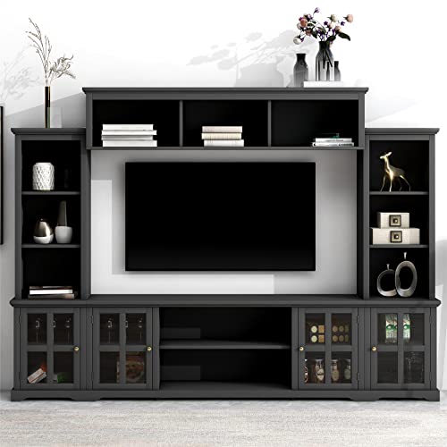 CEMKAE Modern TV Stand Complete TV Entertainment Wall Unit Center TV Console Table for TVs Up to 70”
