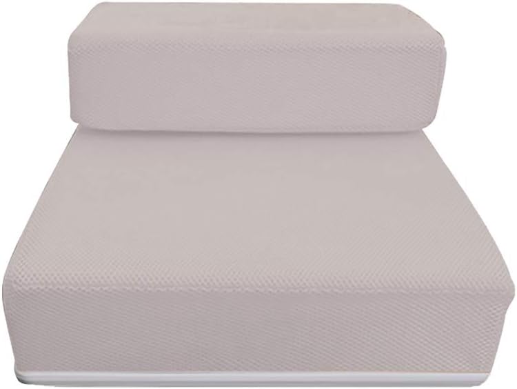 heaven2017 2 Steps Foldable Pet Steps Pet Stairs for Dog Cat Puppy Durable Comfortable Light Coffee Pack of 2