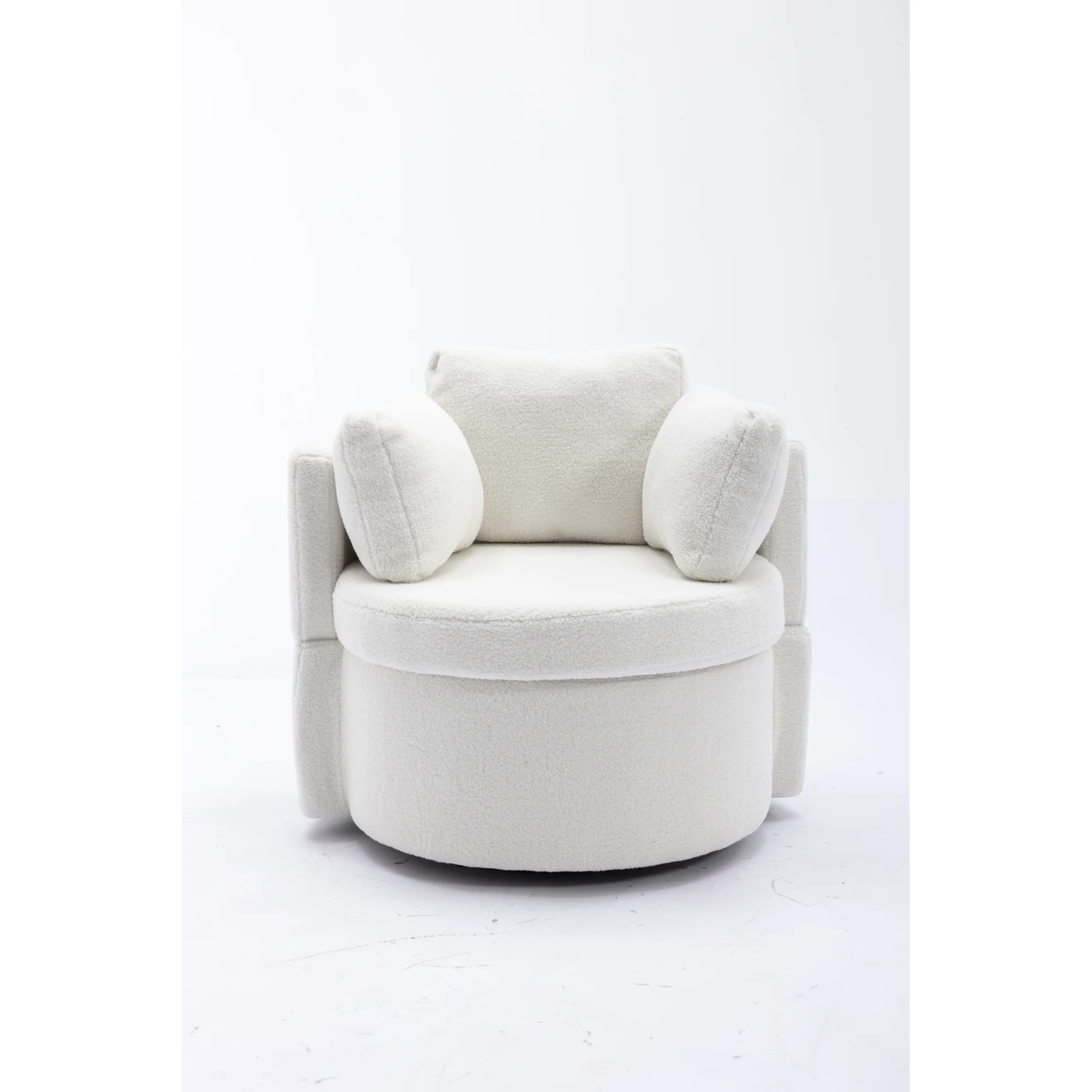 Swivel And Storage Chair For Living Room,Ivory