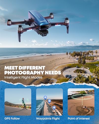 V11Air Drone with 6K Camera for Adults, 3-Axis Gimbal Drones with 4K/30fps Video, 10000ft FPV Transmission Professional Drone