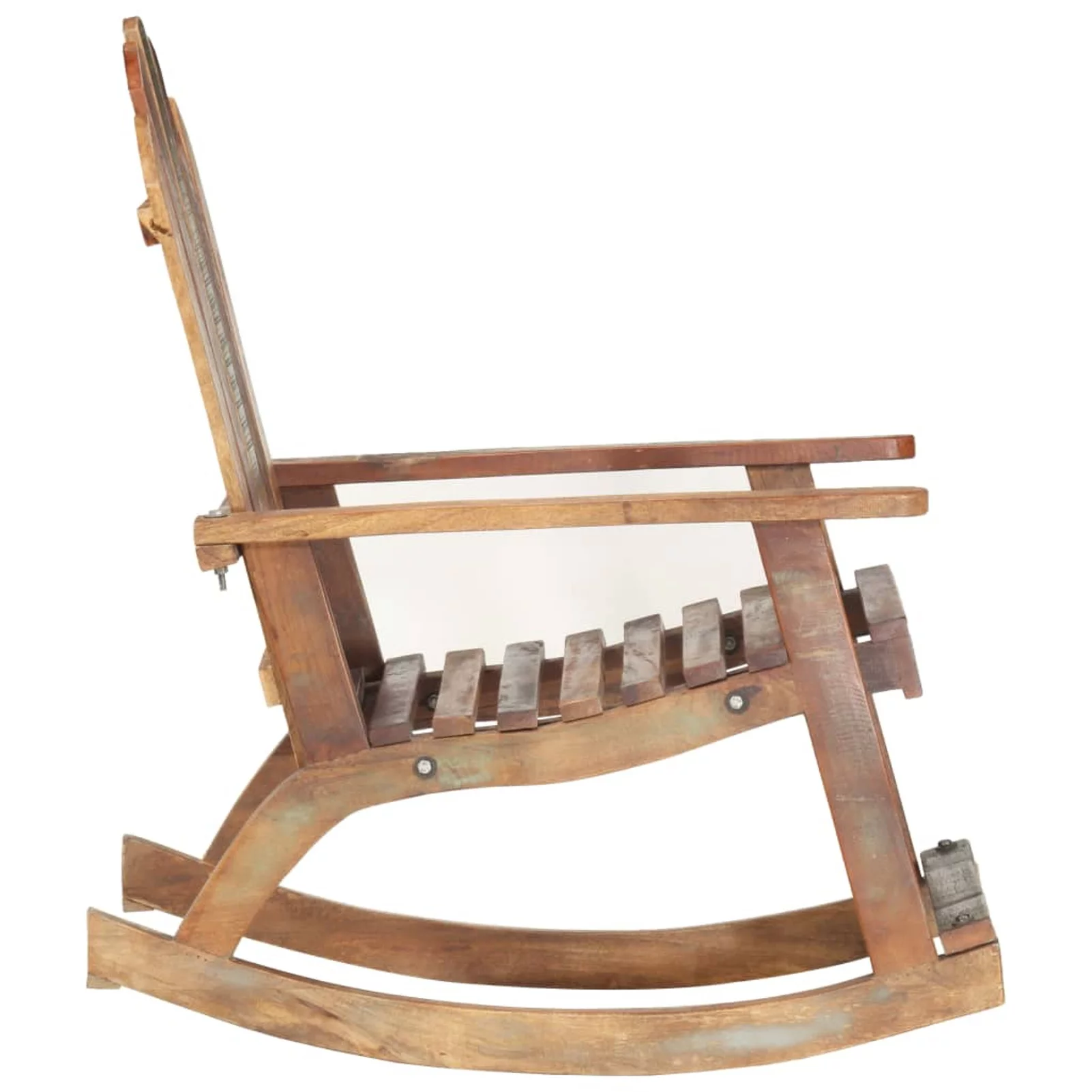 Anself Garden Rocking Chair Reclaimed Wood Armchair for Living Room, Patio, Balcony, Backyard, Outdoor Furniture 27.6 x 35.4 x 38.2 Inches (W x D x H)