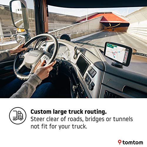 TomTom Truck GPS GO Expert, 7 Inch HD Screen, with Custom Truck Routing and POIs, Traffic Congestion Thanks to TomTom Traffic, World Maps