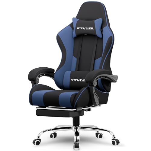 GTPLAYER Gaming Chair, Computer Chair with Footrest and Lumbar Support