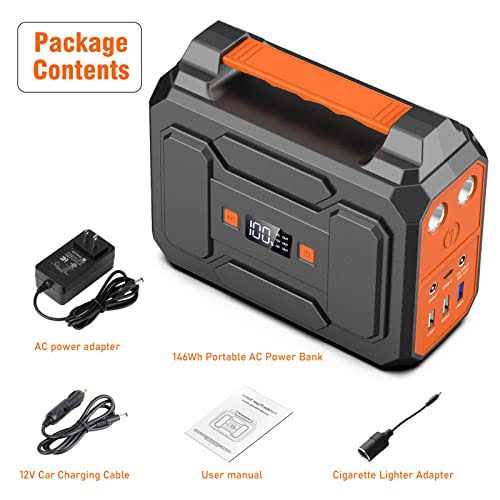 ZeroKor Portable Power Station 100W Portable Generator 146Wh/39600mAh External Lithium Battery Pack with USB C - Shop Hardware Tools Online Store