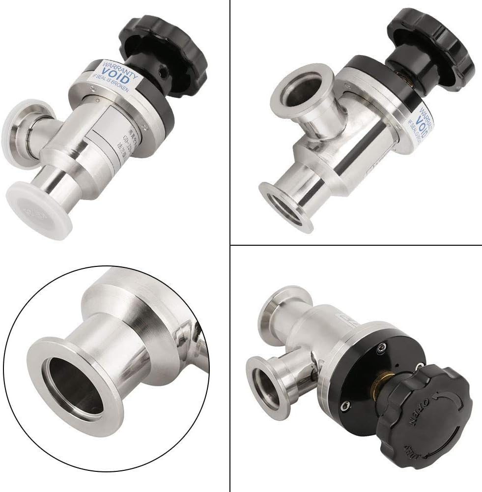 Bellow Isolation Valve, KF25 304 Stainless Steel High Vacuum Manual Right Angle Valve Fit For Semiconductor Solar Energy Metallurgy