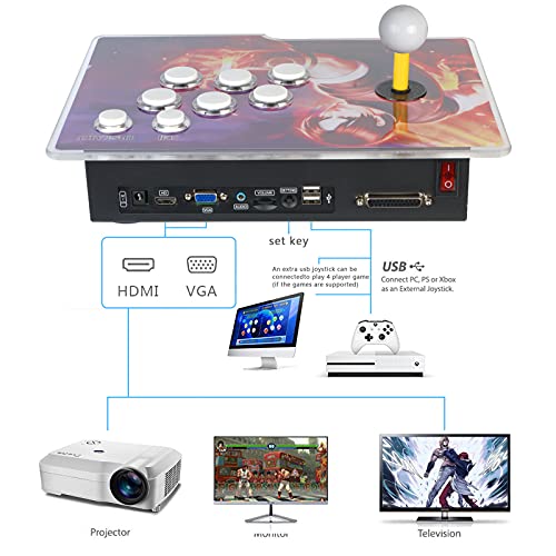 FVBADE [30000 Game in 1] 70S Pandora Box Retro Games Arcade Game Console with Two Separate Host for PC & Projector & TV 3D Games 1-4 Players Category