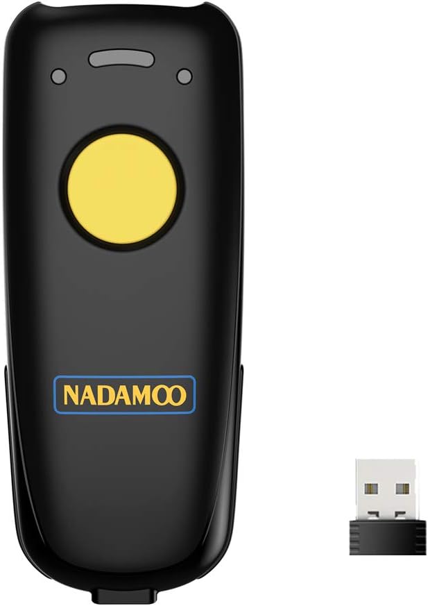 NADAMOO Wireless 2D Barcode Scanner Compatible with Bluetooth, 2.4G Wireless & USB Wired Connection