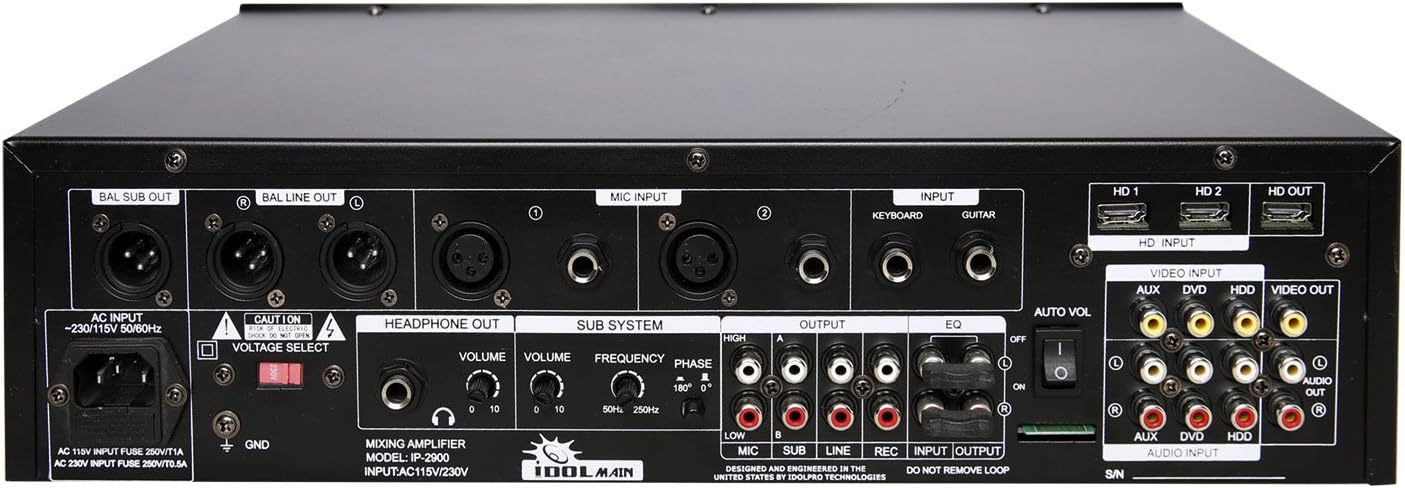 IDOLMain IP-2900 Professional Digital Karaoke Mixer w/ Vocal Enhancer