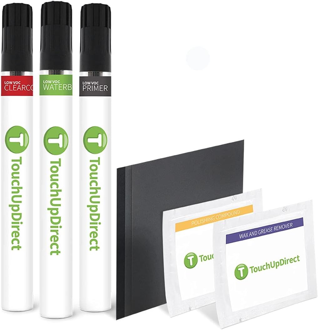 TouchUpDirect PW7 Bright White Compatible with Dodge Exact Match Touch Up Paint Aerosol - Essential Package Pack of 2